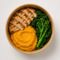 Chicken Breast, Mashed Pumpkin and Greens
