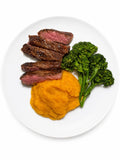 Steak, pumpkin & greens